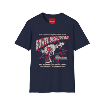 Bowel Disruptor T-Shirt — Funny Medical/Gut Health Graphic Tee for Nurses & Journalists