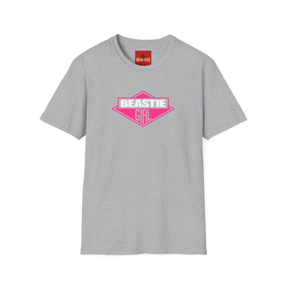 Beastie Girl T-Shirt — Retro Pink Logo Tee for Women