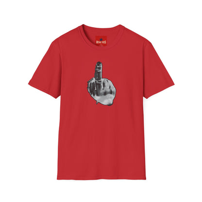 Graphic T-Shirt — Grayscale Middle Finger Design