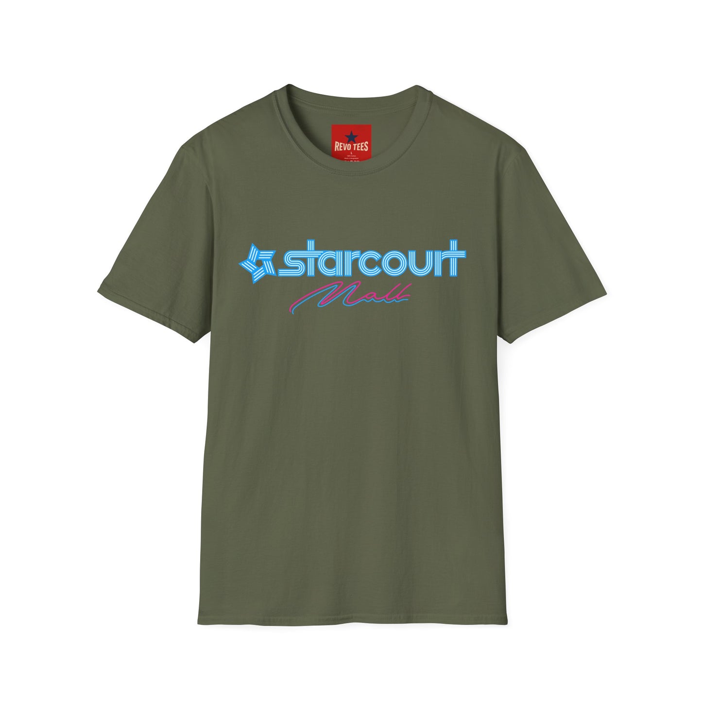 Starcourt Mall Retro Logo T-Shirt — 80s Neon Vintage-Inspired Tee