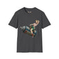 Revotees Banksy Pin Up Cowgirl Retro Pinup Girl Riding Soda Can Vintage T-Shirt - alternate view 7