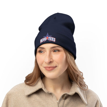 Embroidered 'Revotees' Star Knit Beanie — Patriotic Winter Hat