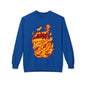 Flaming Santa Skull Redneck - I mean Crewneck Sweatshirt