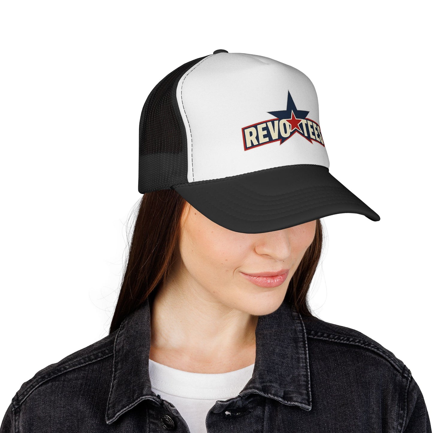 Revotees Star Logo Trucker Cap - Vintage Patriotic Mesh Hat