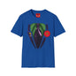Joker Suit T‑Shirt — Green Vest, Purple Tie & Poppy Graphic Tee