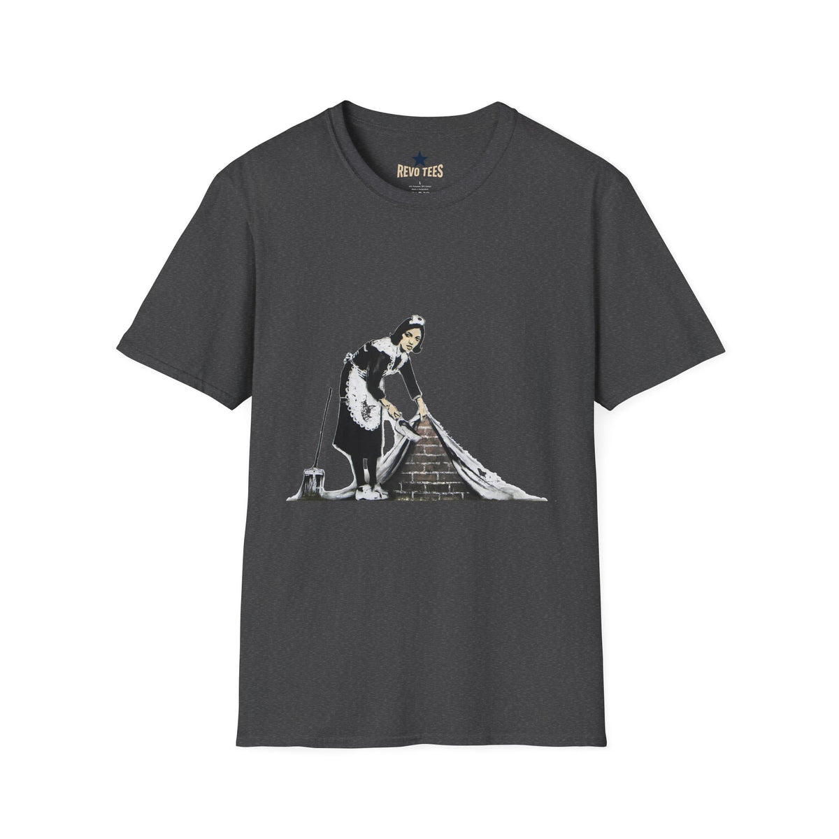 Revotees Banksys Maid Street Art Banksy Inspired Housecleaning Graphic T-Shirt - alternate view 3