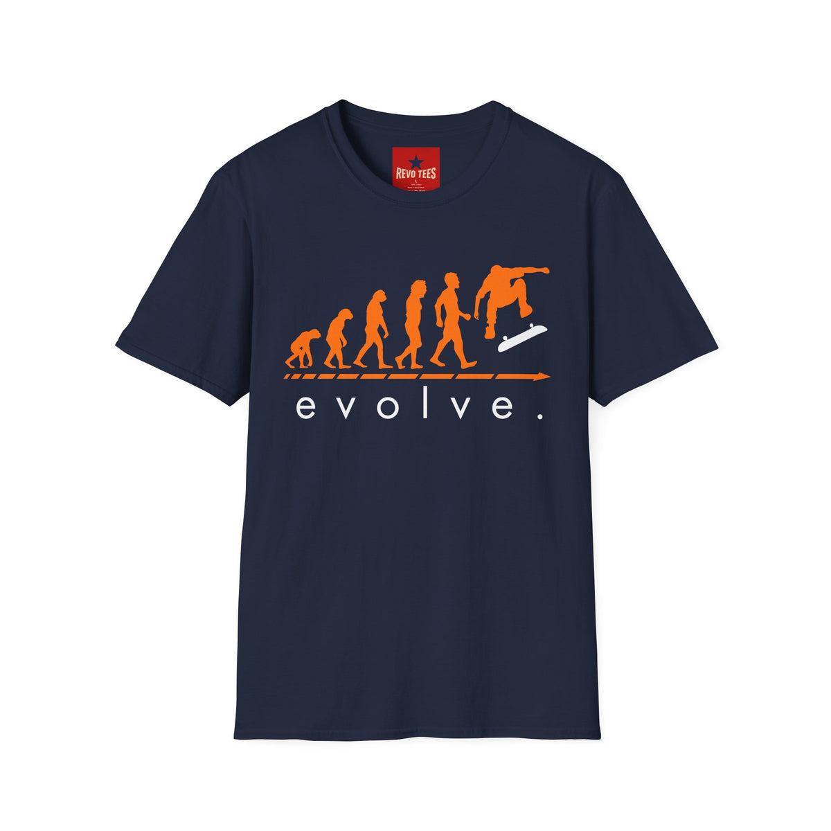 Revotees Skateboard Evolution Evolve Graphic for Skateboarders T-Shirt - alternate view 8