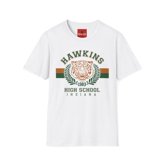 Revotees Hawkins High School Tiger Vintage 1983 Crest T-Shirt - alternate view 2