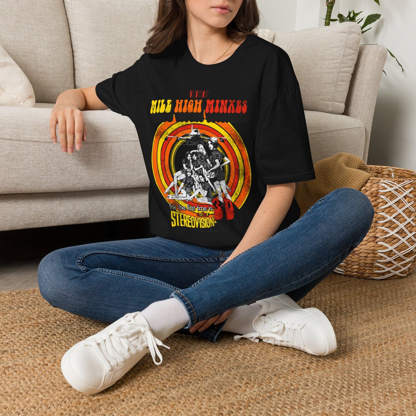 The Mile High Minxes Retro Band Tee — Vintage 70s Psychedelic Concert T-Shirt