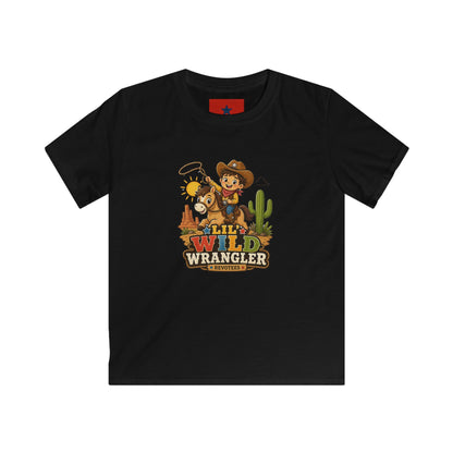 Kids Tee — "Lil' Wild Wrangler" Cute Cowboy Kid Graphic Shirt