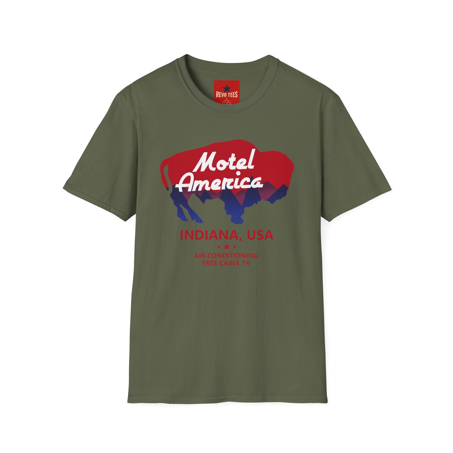 Motel America Buffalo T-Shirt — Retro Indiana Roadtrip Tee