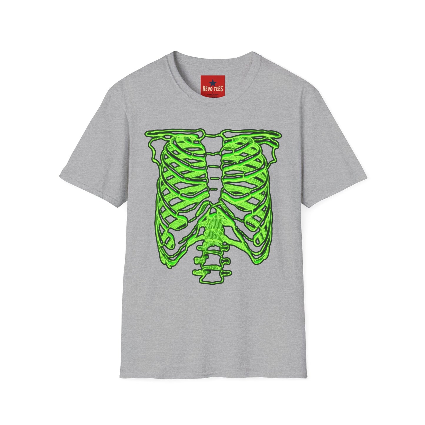 T-Shirt — Neon Green Rib Cage Graphic Tee