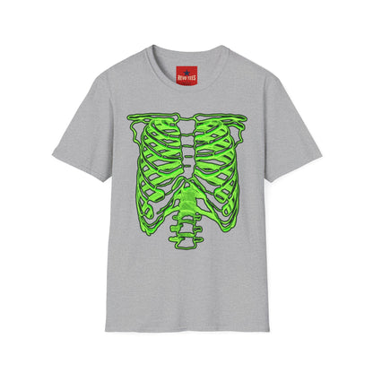 T-Shirt — Neon Green Rib Cage Graphic Tee