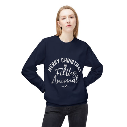 Merry Christmas Ya Filthy Animal Crewneck Sweatshirt