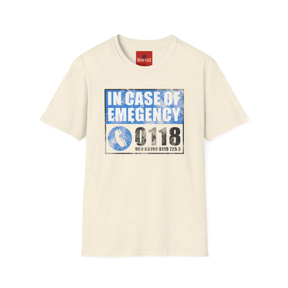 T-Shirt — 'In Case of Emergency 0118' Vintage Novelty Tee