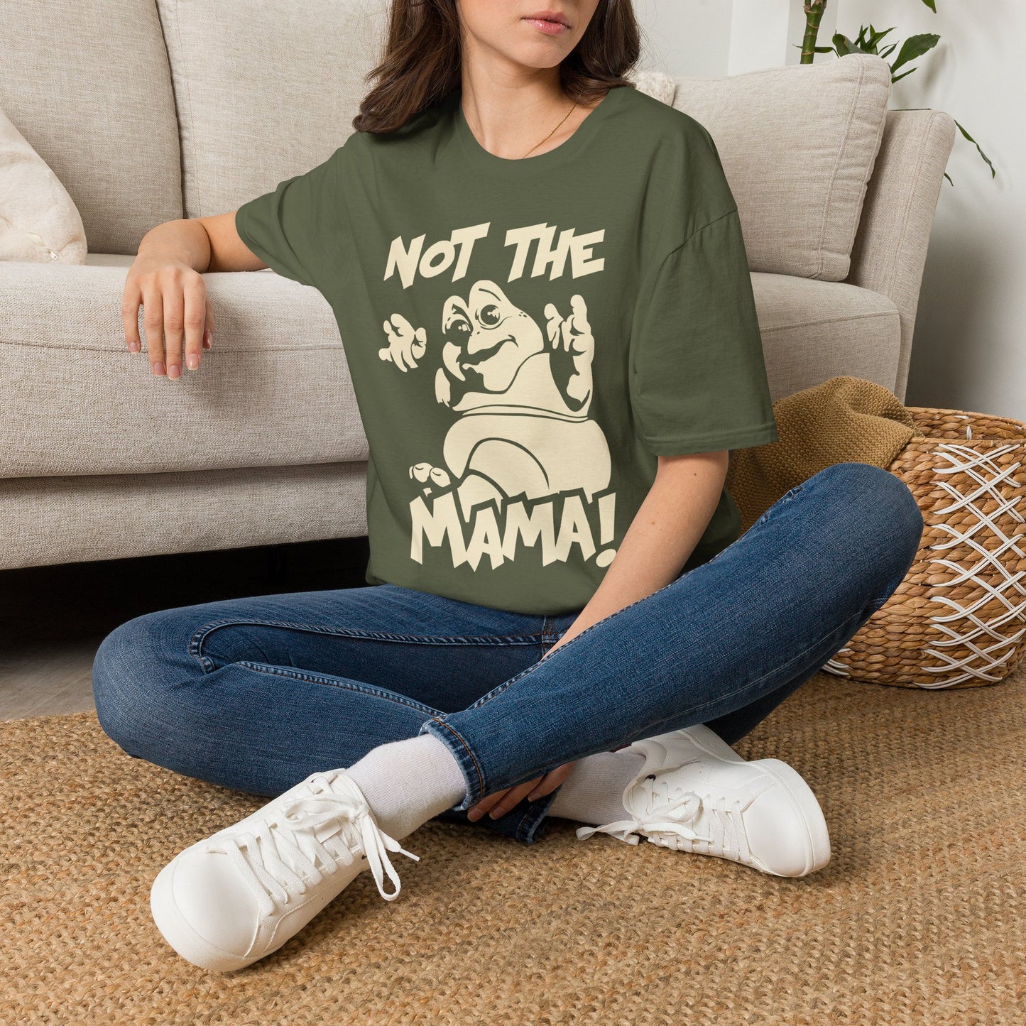 Not The Mama! Retro Creature Graphic T-Shirt — Funny Pop Culture Quote Tee