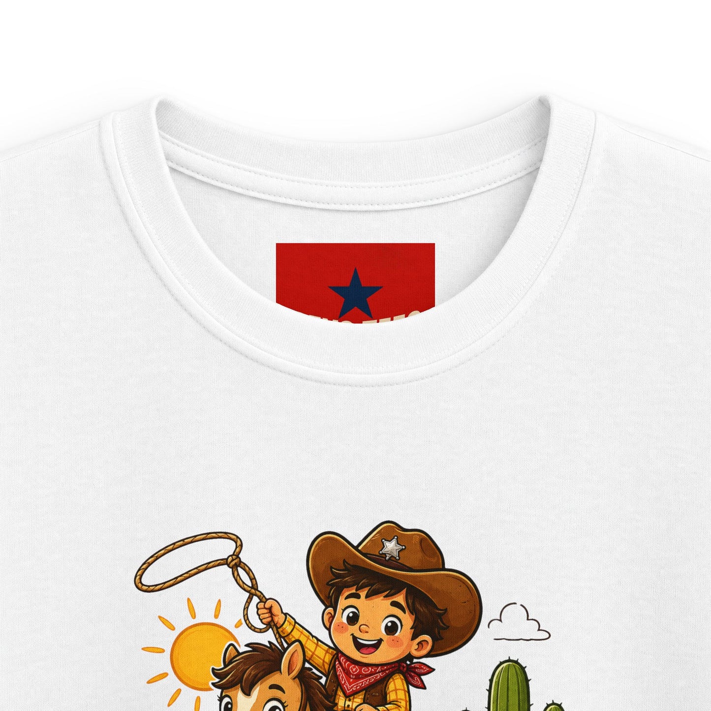 Kids Tee — "Lil' Wild Wrangler" Cute Cowboy Kid Graphic Shirt