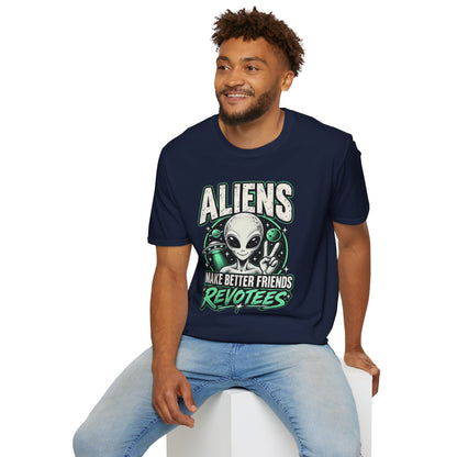 REVOTEES "Aliens Make Better Friends Revotees" Sci‑Fi Tee