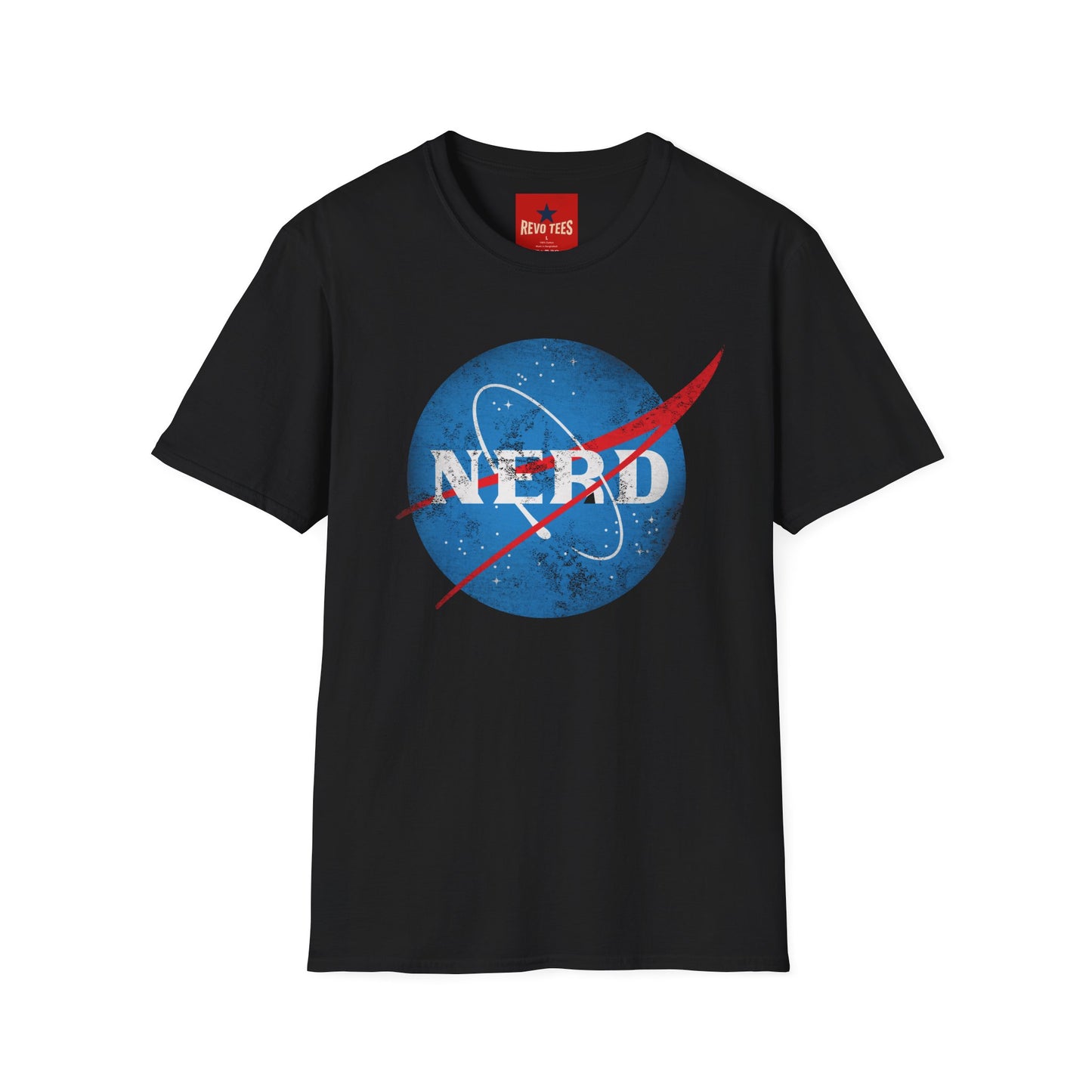 Nerd Space Logo T‑Shirt — Retro NASA-Inspired Graphic Tee