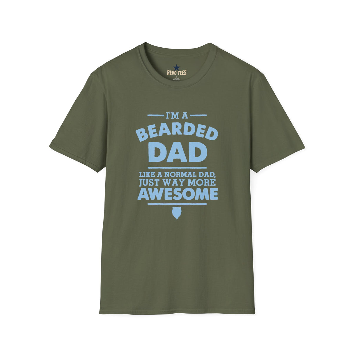 Revotees Bearded Dad Im a Bearded Dad Funny Fathers Day T-Shirt - alternate view 7