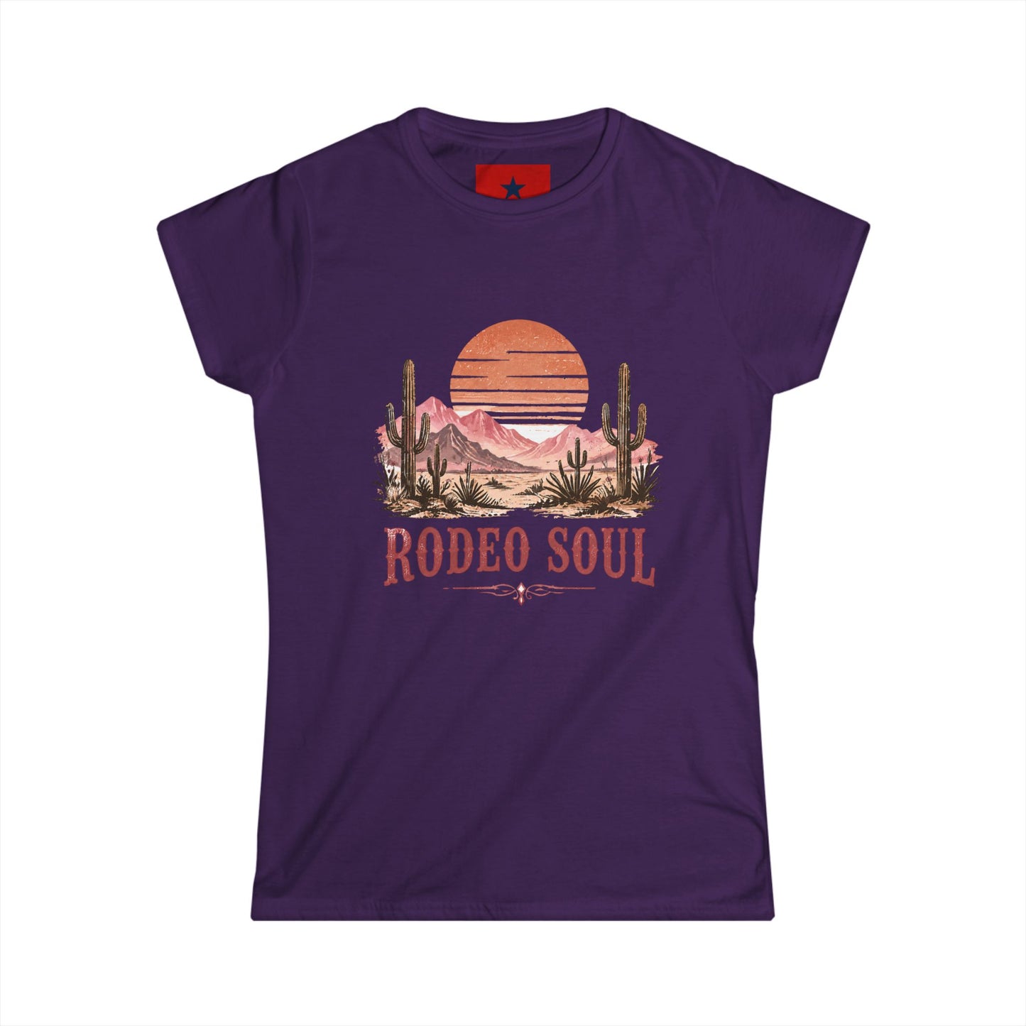 Rodeo Soul Women's Tee — Western Desert Sunset Graphic Shirt