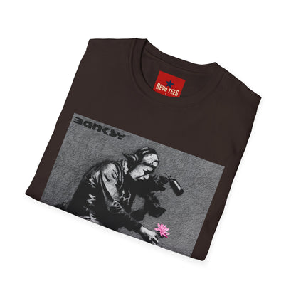 Banksy Flower Thrower T-Shirt — Urban Street Art Graphic Tee