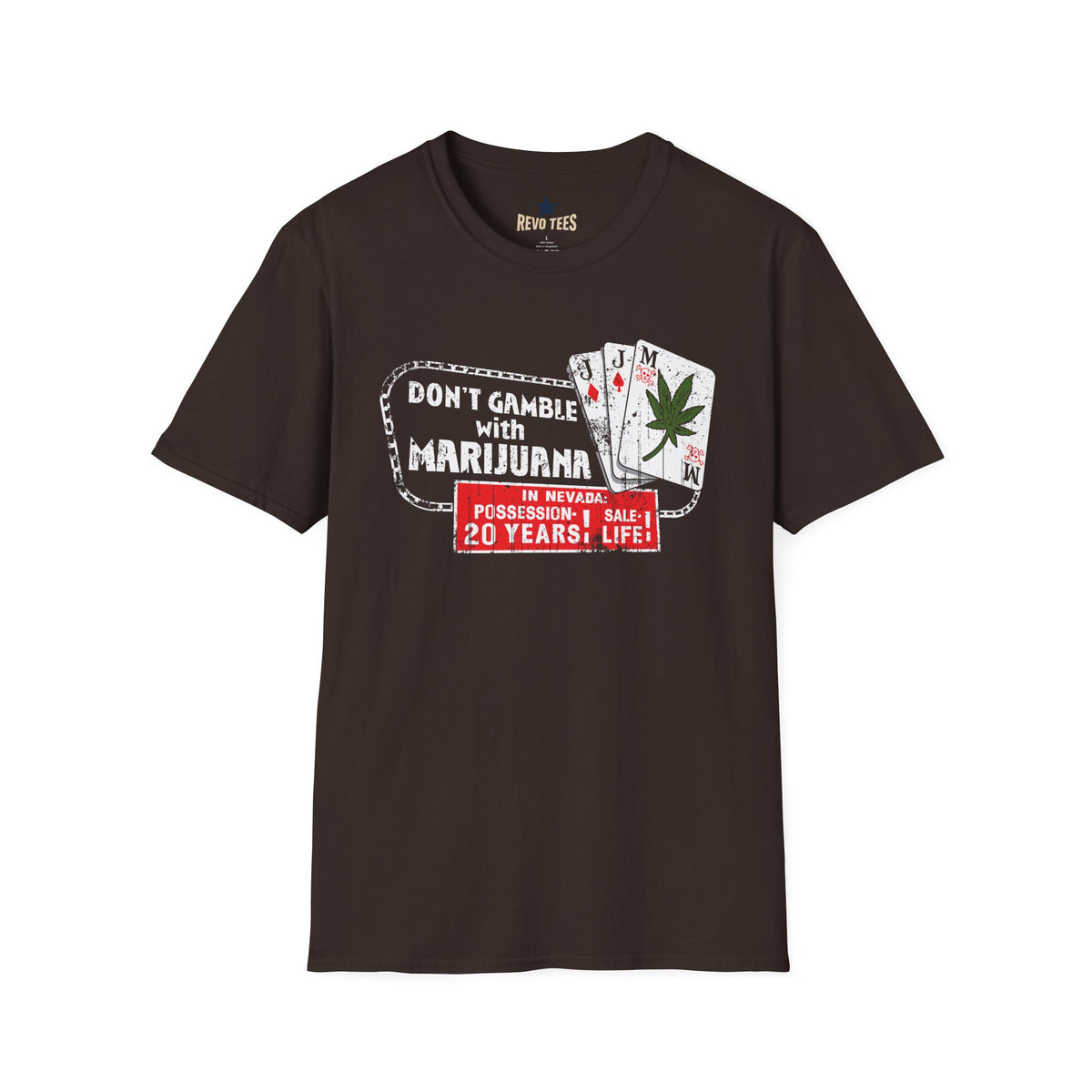 Revotees Dont Gamble Unisex Softstyle T-Shirt - alternate view 3