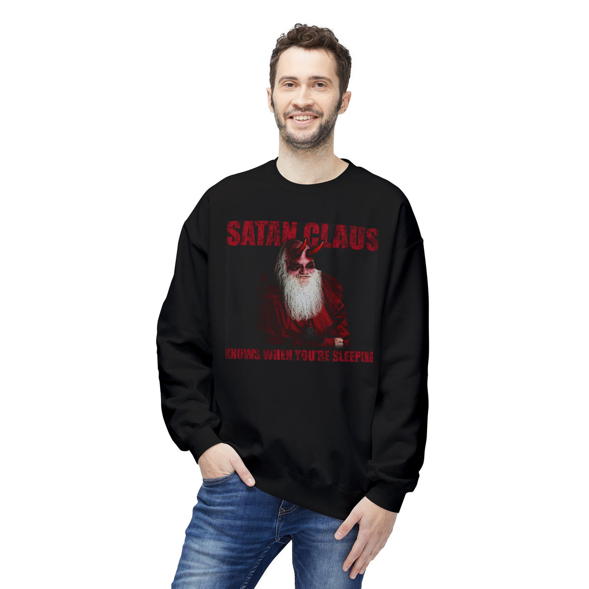 Satan Claus Crewneck Sweatshirt – Dark Santa Holiday Graphic