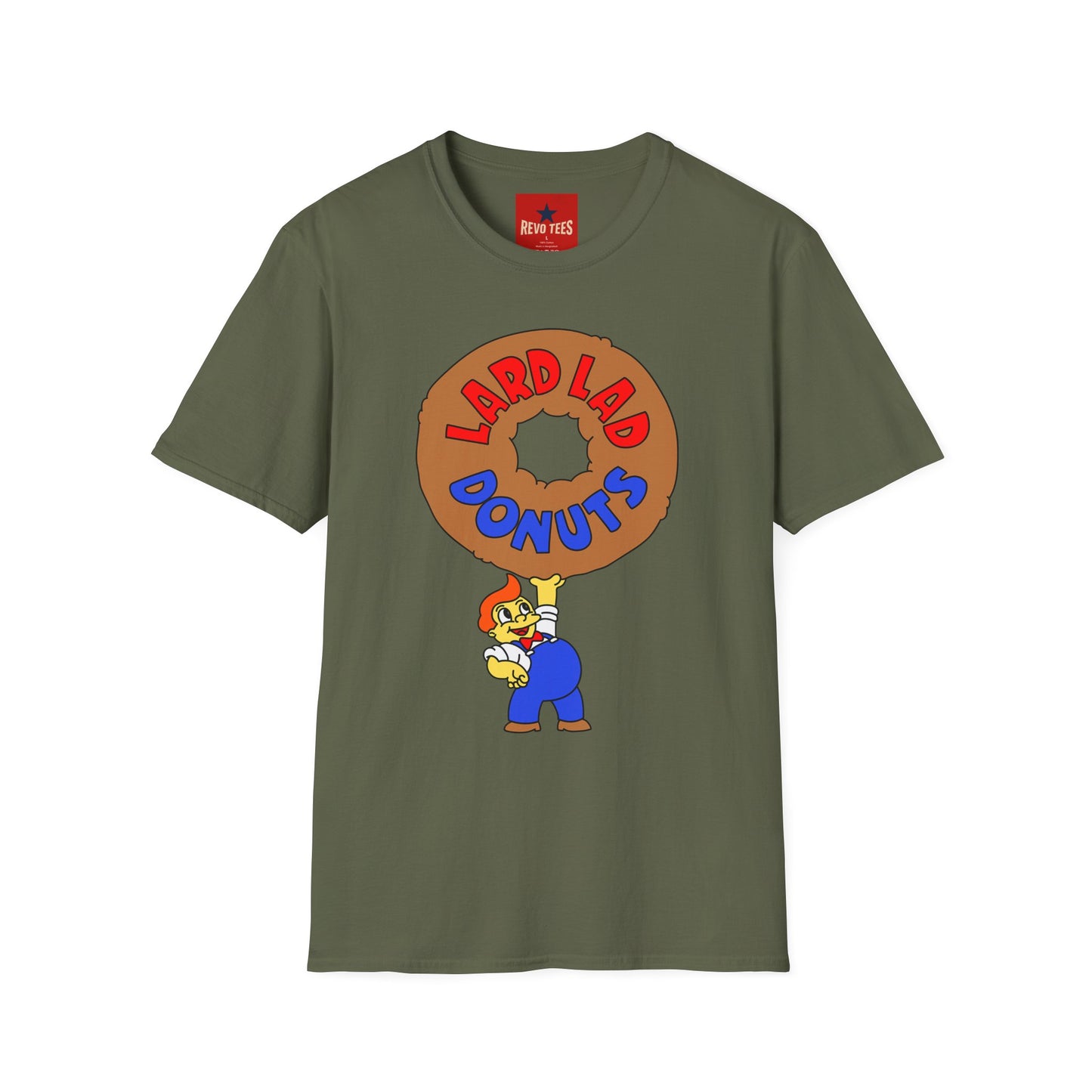 Donut Vintage Logo T‑Shirt — "Lard Lad Donuts" Cartoon Tee