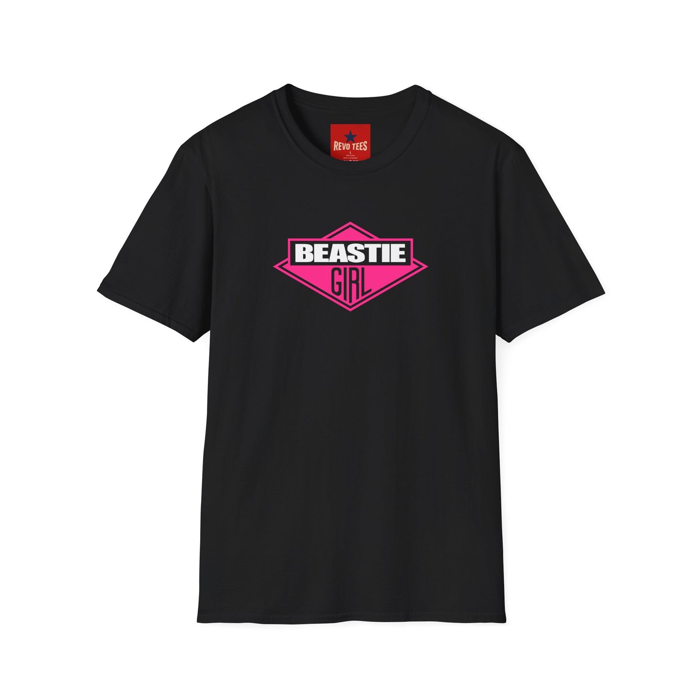 Beastie Girl T-Shirt — Retro Pink Logo Tee for Women