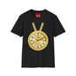 Gold Pocket Watch Necklace T-Shirt — Vintage Clock Graphic Tee