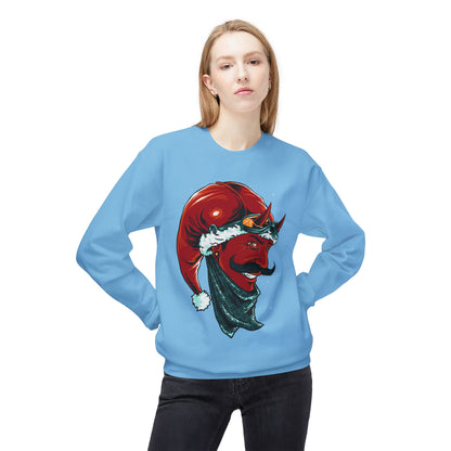 Devil Santa — Vintage Holiday Demon Graphic Crewneck Sweatshirt