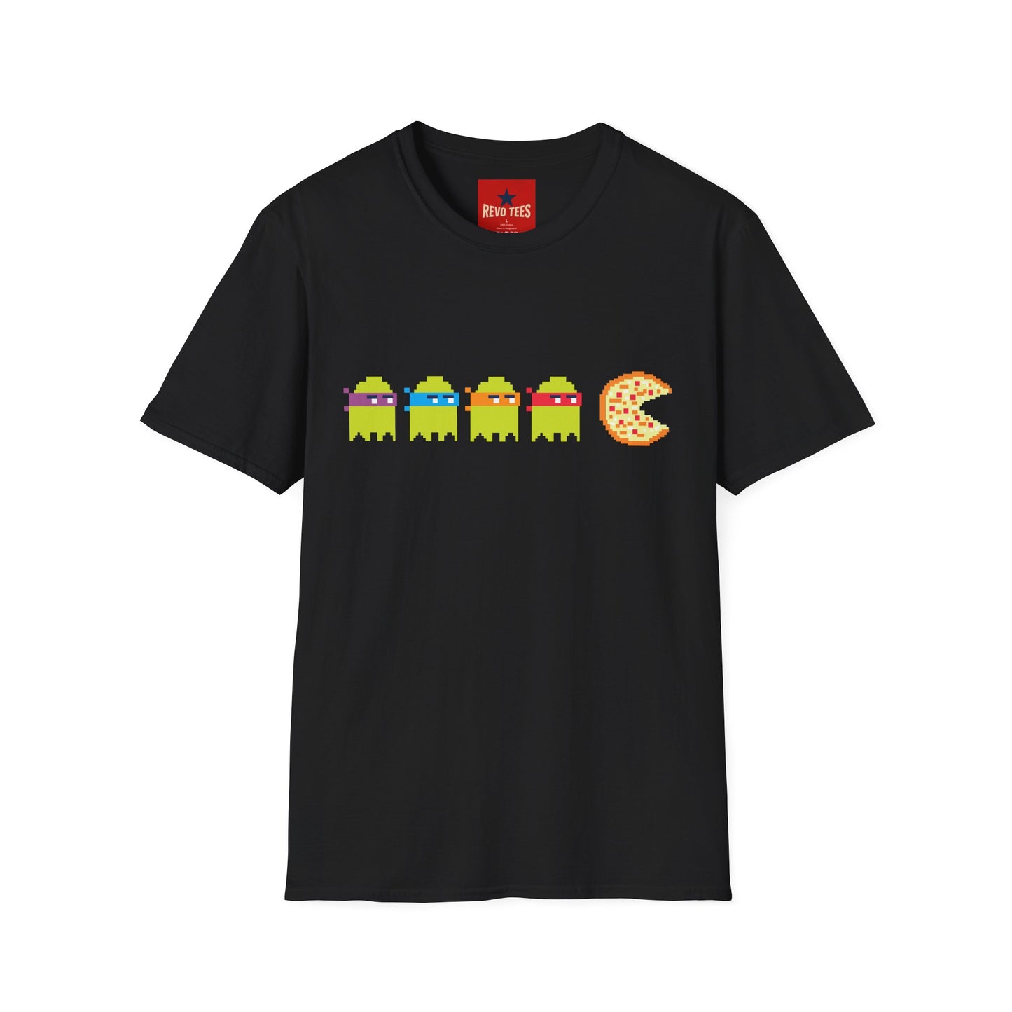 Retro Pixel Arcade T-Shirt — Pac-Man Style Pizza Game Tee