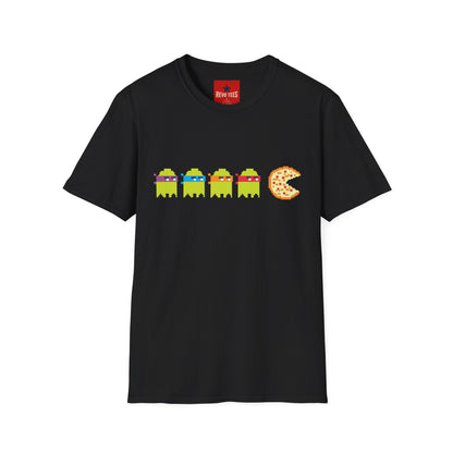 Retro Pixel Arcade T-Shirt — Pac-Man Style Pizza Game Tee