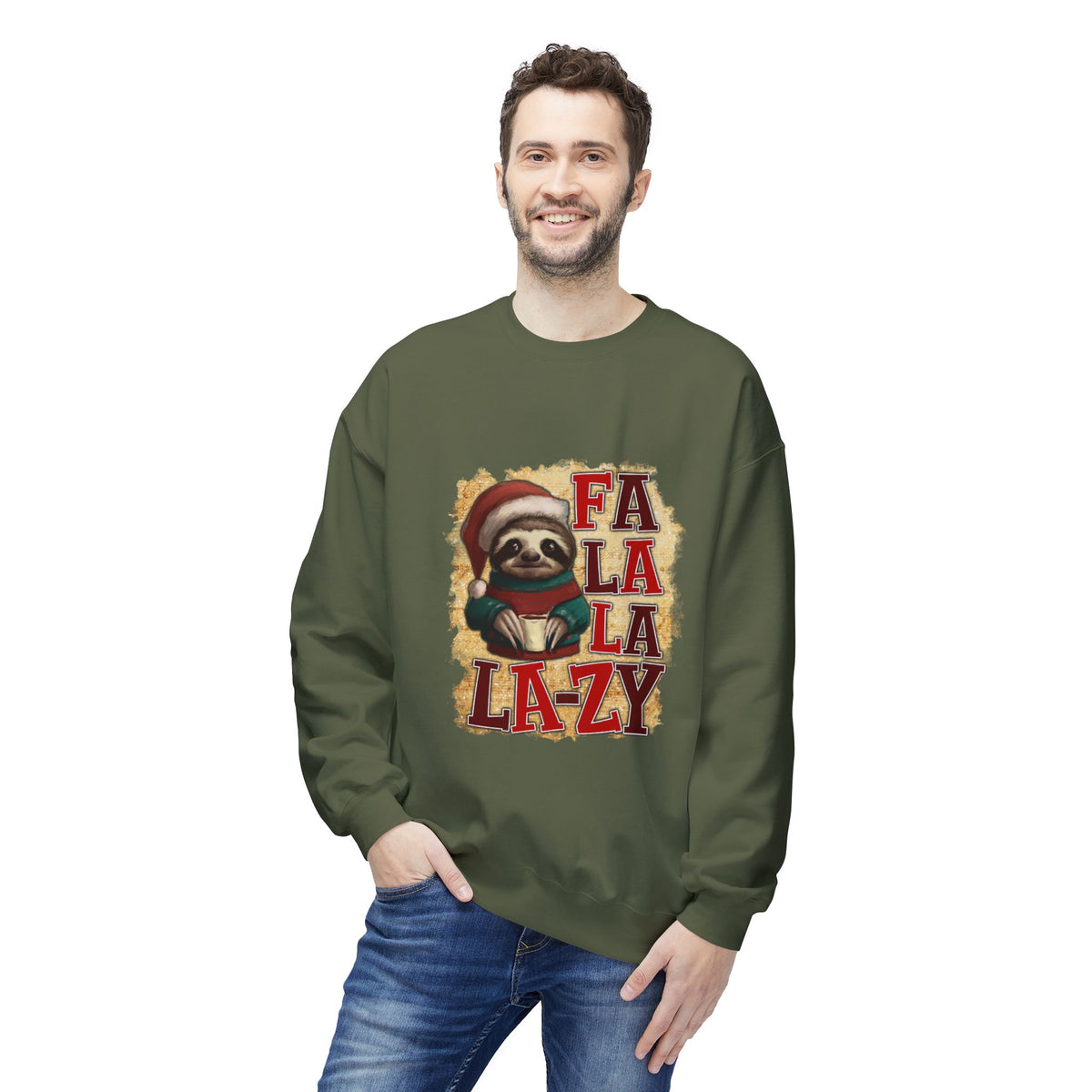 Fa La La La-Zy Sloth Christmas Sweatshirt