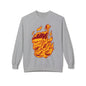 Flaming Santa Skull Redneck - I mean Crewneck Sweatshirt