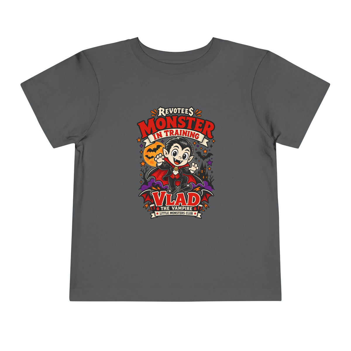 REVOTEES Toddler Monster In Training Tee — 'Vlad the Vampire' Halloween Kids Shirt