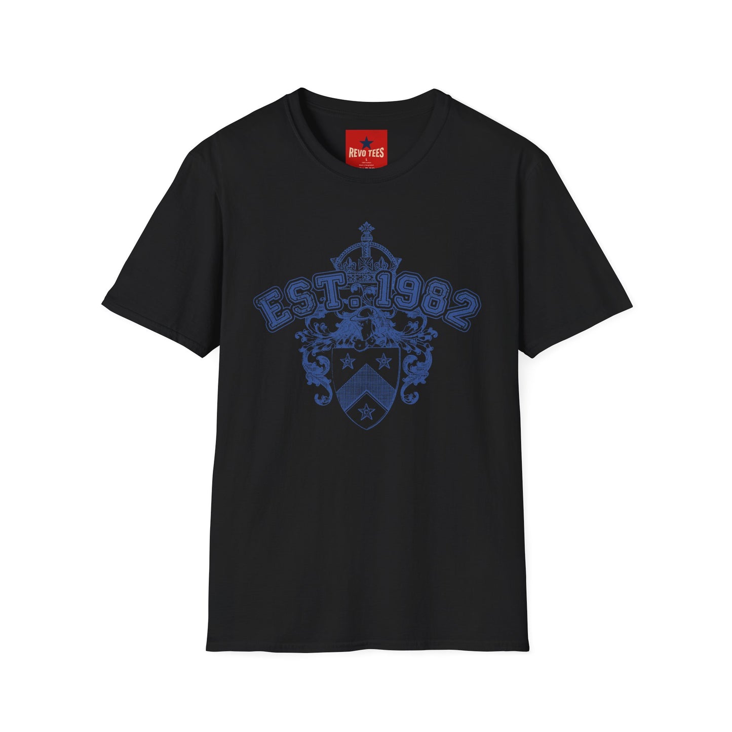 EST. 1982 Crest T‑Shirt — Vintage Heraldic Graphic Tee