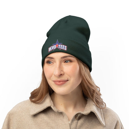 Embroidered 'Revotees' Star Knit Beanie — Patriotic Winter Hat
