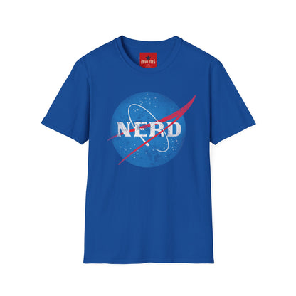 Nerd Space Logo T‑Shirt — Retro NASA-Inspired Graphic Tee