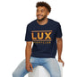 LUX Nightclub Graphic T-Shirt — Retro Marquee Sign Tee for Club Fans & Party Nights
