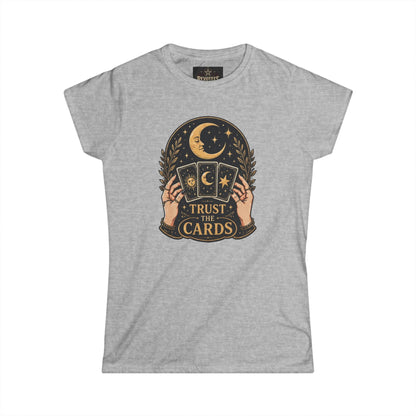 Tarot Tee — "Trust the Cards" Women's Spiritual Graphic T-Shirt