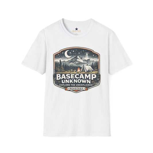 REVOTEES Basecamp Unknown Camping T-Shirt — Night Mountain Adventure Tee