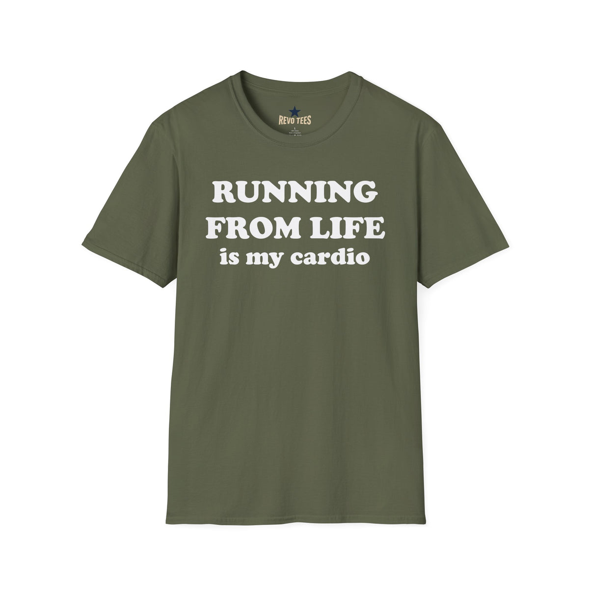 Revotees Running From Life Unisex Softstyle T-Shirt - alternate view 6