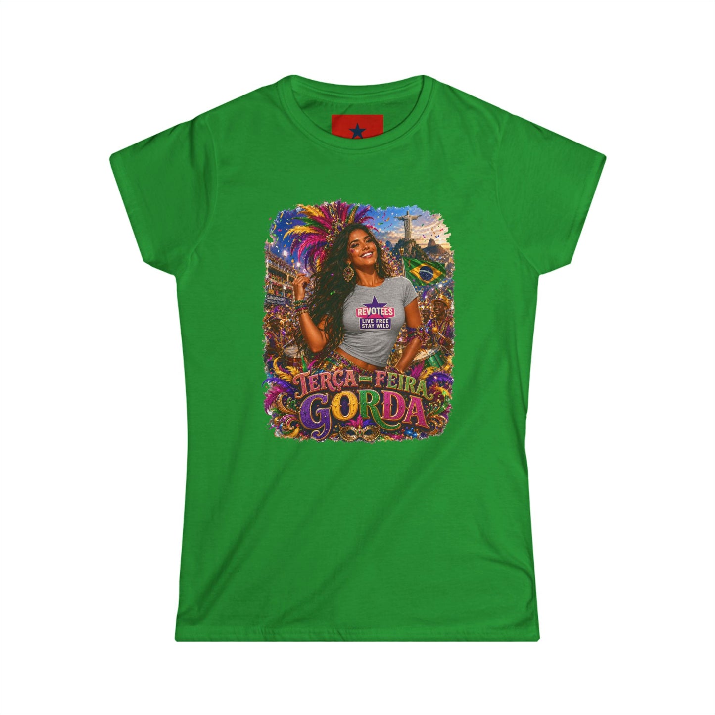 Rio Carnival Festival Tee — Women's White Crewneck