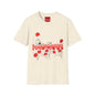 Poppy Field Shirt — Whimsical Floral Illustration Tee with Red Poppies