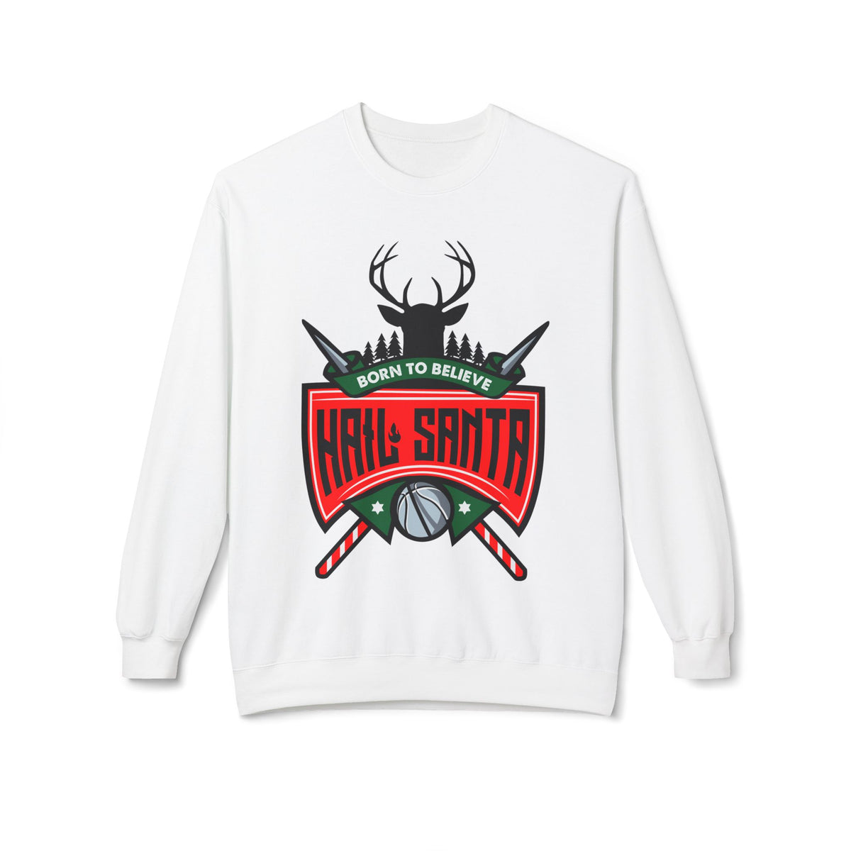"Hail Santa" Masonic Christmas Crested Crewneck