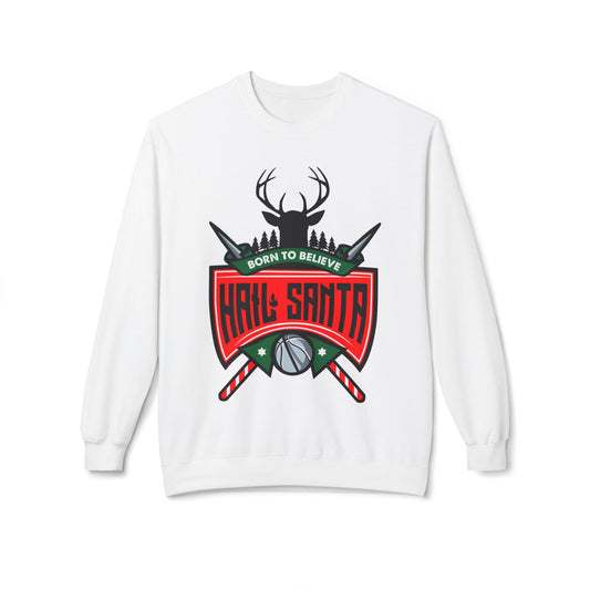 "Hail Santa" Masonic Christmas Crested Crewneck