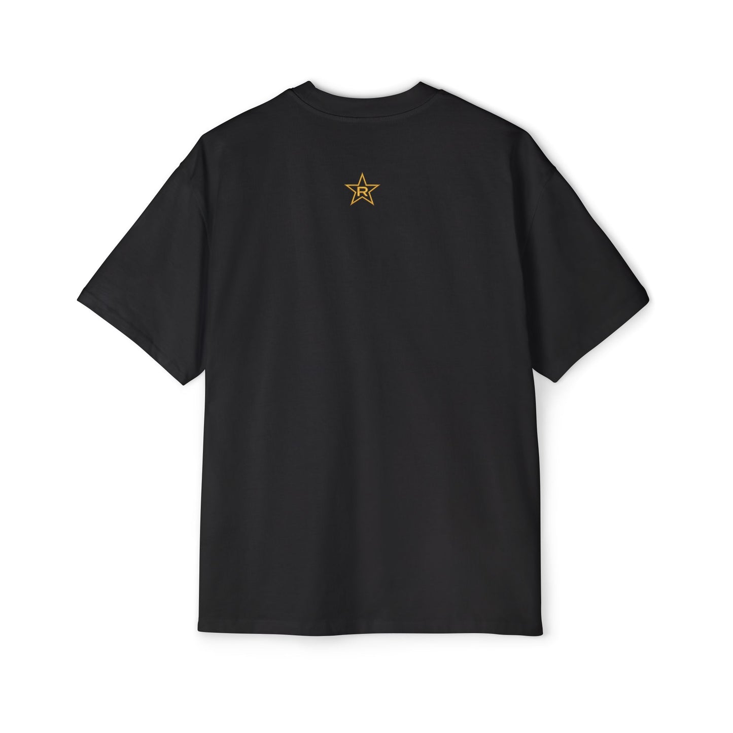 REVOTEES Gold Grill Graphic Tee — Luxury Car Emblem Oversized Men's T-Shirt