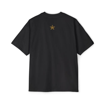 REVOTEES Gold Grill Graphic Tee — Luxury Car Emblem Oversized Men's T-Shirt